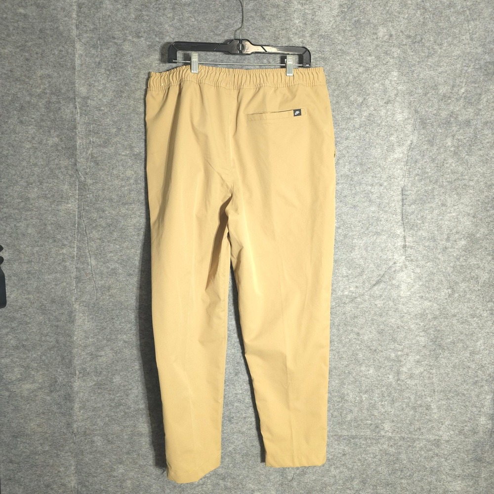 Nike Woven Chino Pants Mens Large Tan HJ1997-297 Elastic Waist Tapered Khaki - Picture 2 of 15